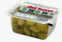 ACEITUNA VERDE EN CUADRADO DE 140G.