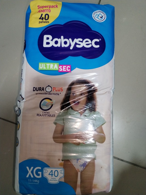 Pañal babysec XG 40 u.