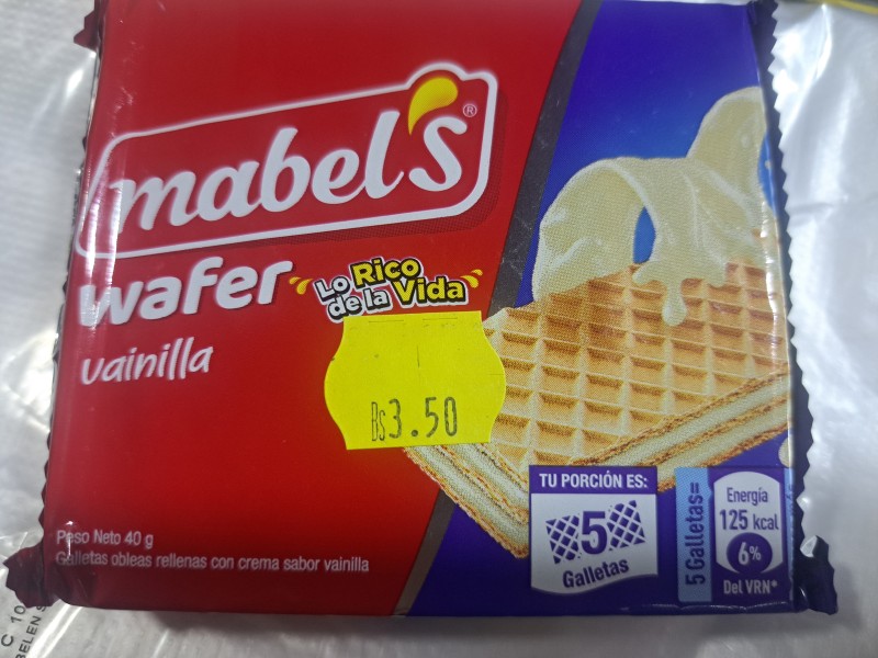 Wafer vainilla Mabel chica