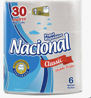PAPEL  NACIONAL AZUL 6 ROLLO