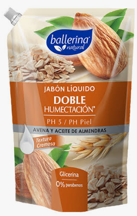 Jabon Liquido Ballerina Avena y Aceite de Almendr 750ml