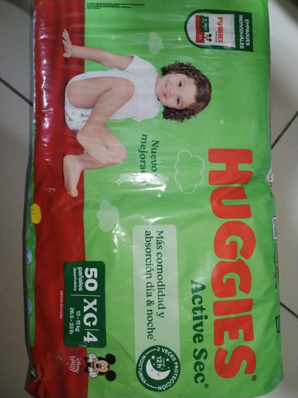 Mañana huggies talla XG 50u.
