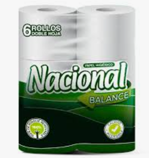 PAPEL NACIONAL VERDE 6 ROLLO