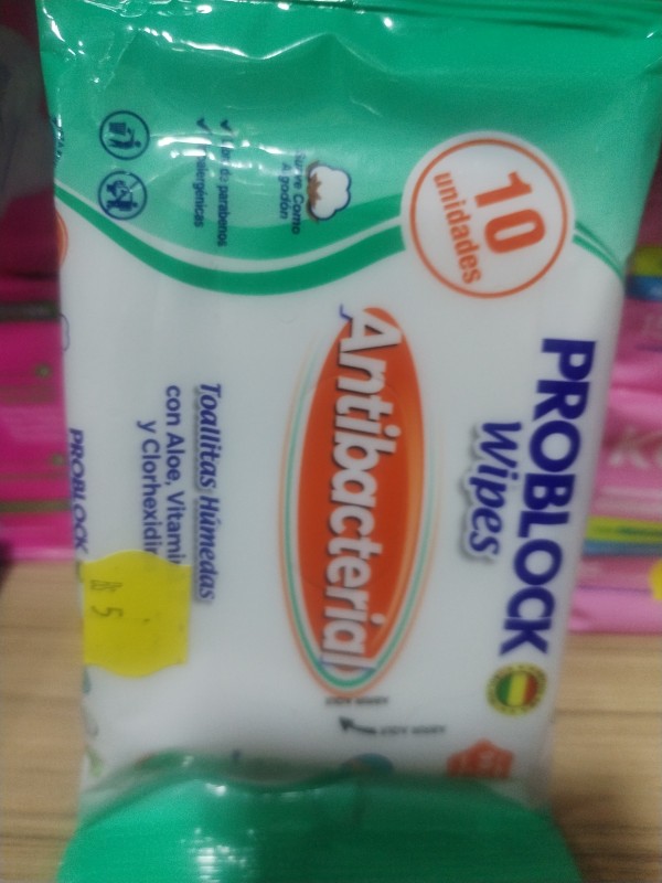 Toallitas húmedas problock antibacterial 10