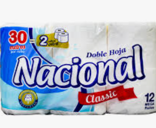 PAPEL NACIONAL AZUL 12 ROLLO